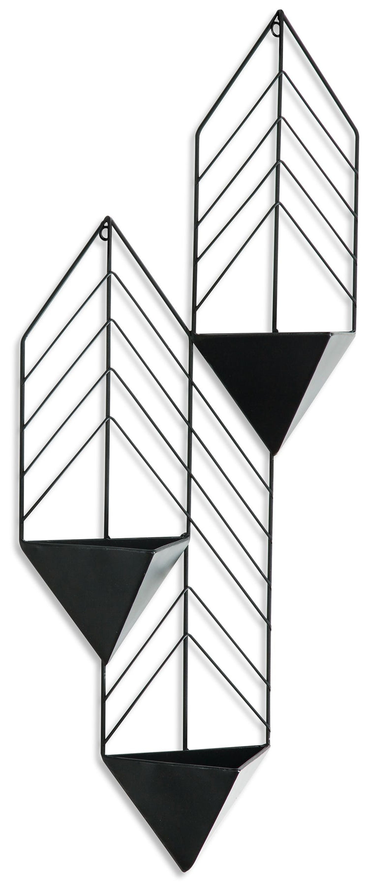 geometric wall hanging planter Ashley A8010367 Dashney - Black