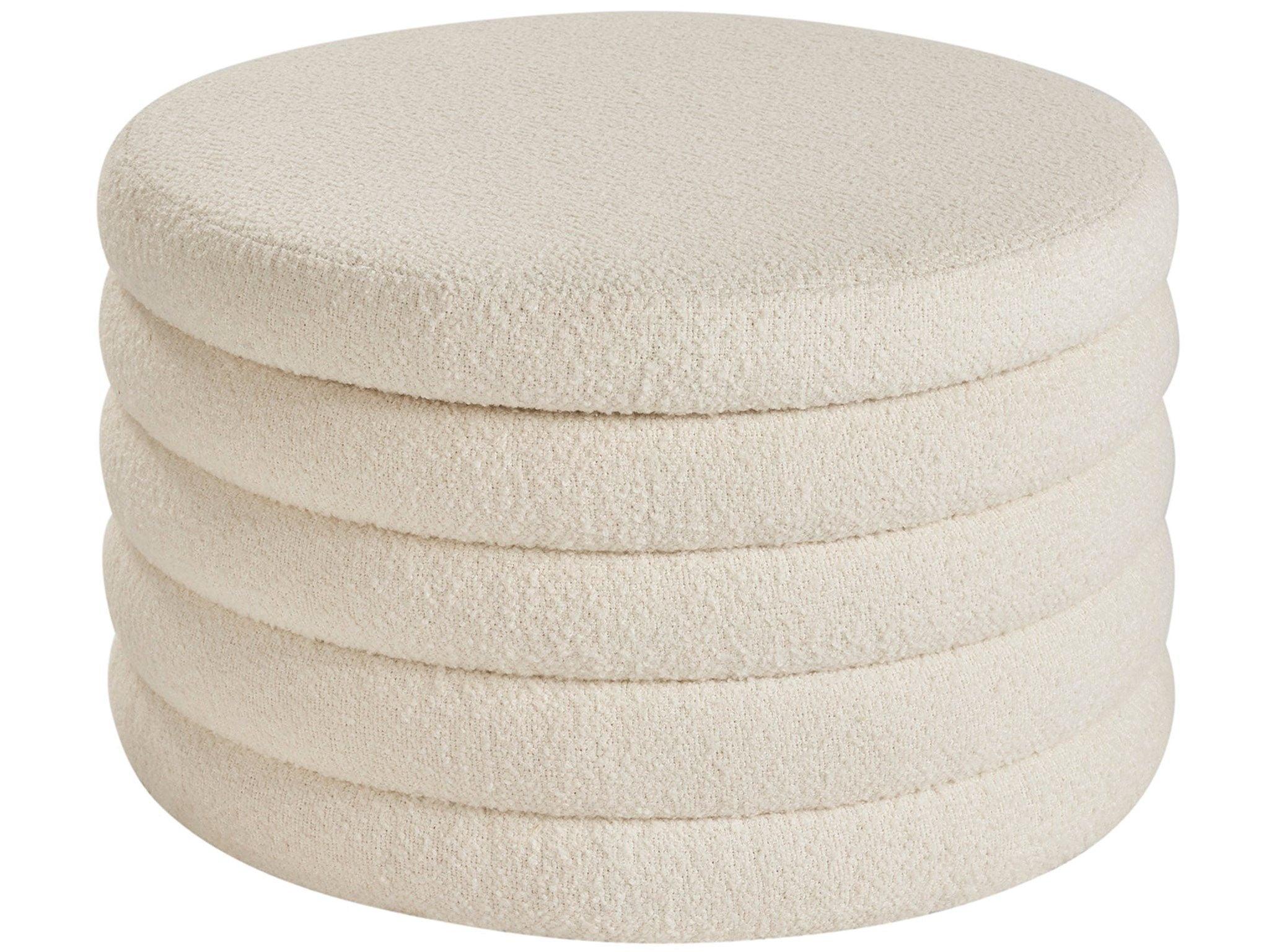 Universal Furniture - New Modern - Obi Storage Ottoman - White - 5th Avenue Furniture