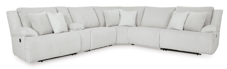 Top Tier - 6pc Reclining Sectional - Alloy Gray