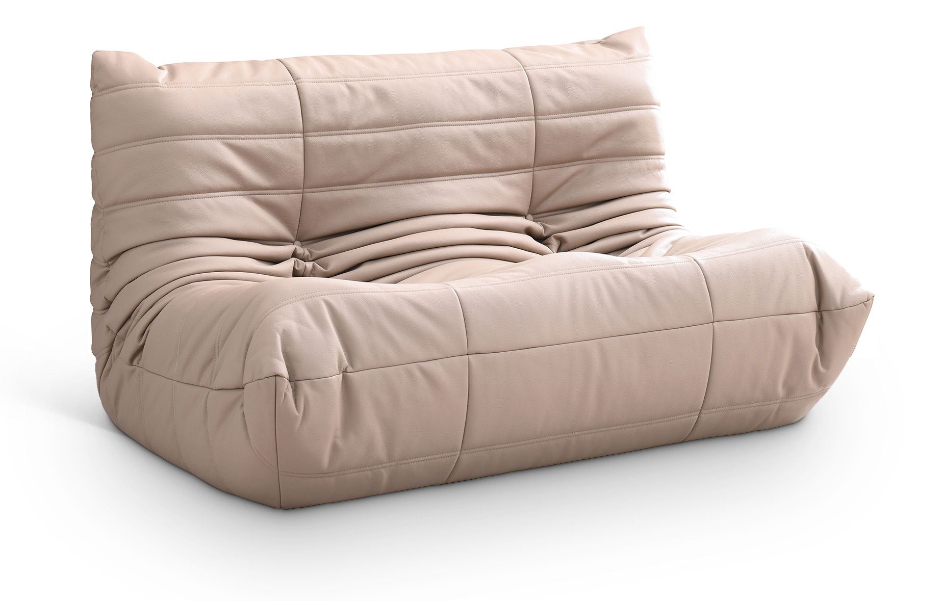 Relax - Vegan Leather 54.75" Upholstered Loveseat - Tan