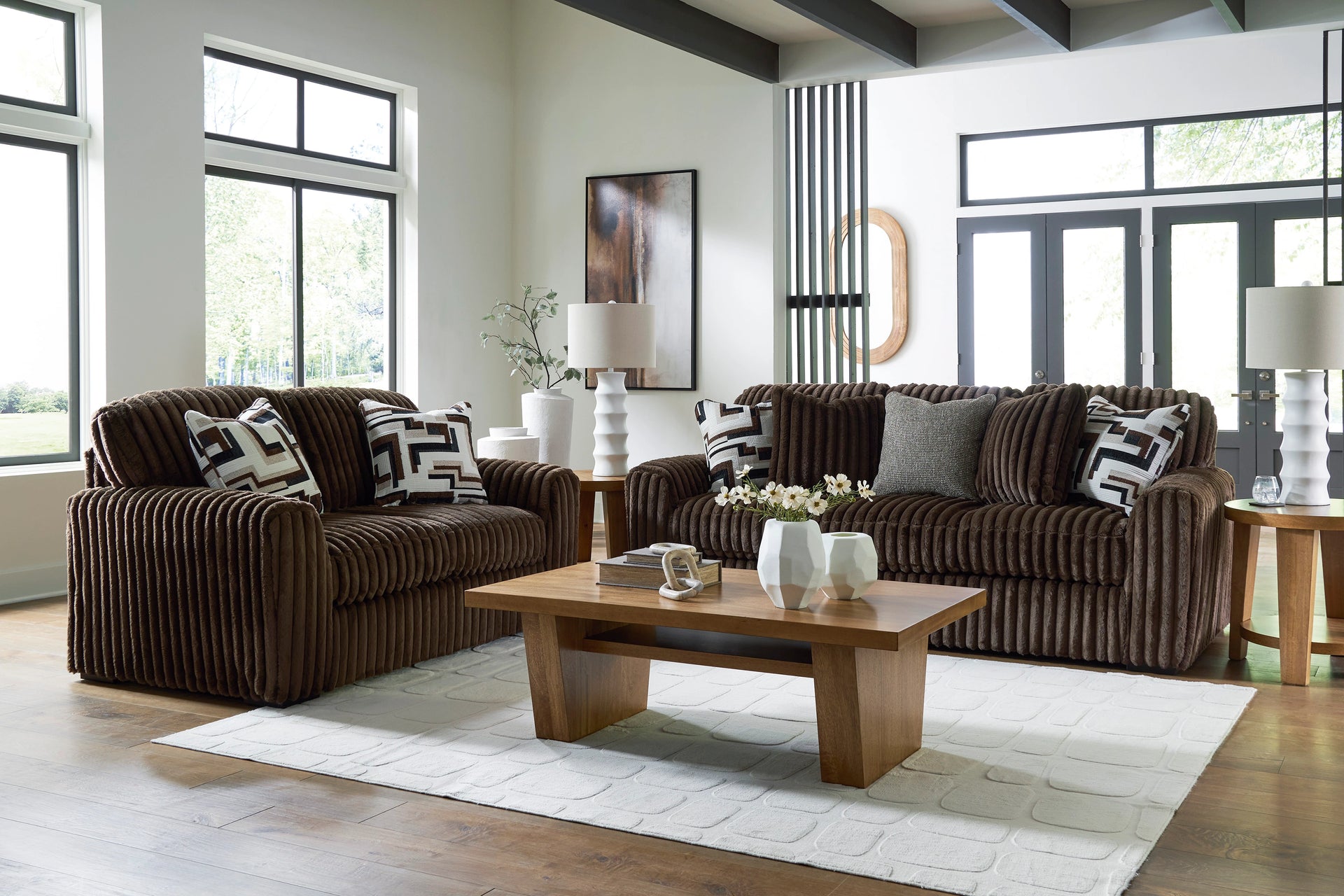 Midnight Madness Chocolate - Sofa & Loveseat