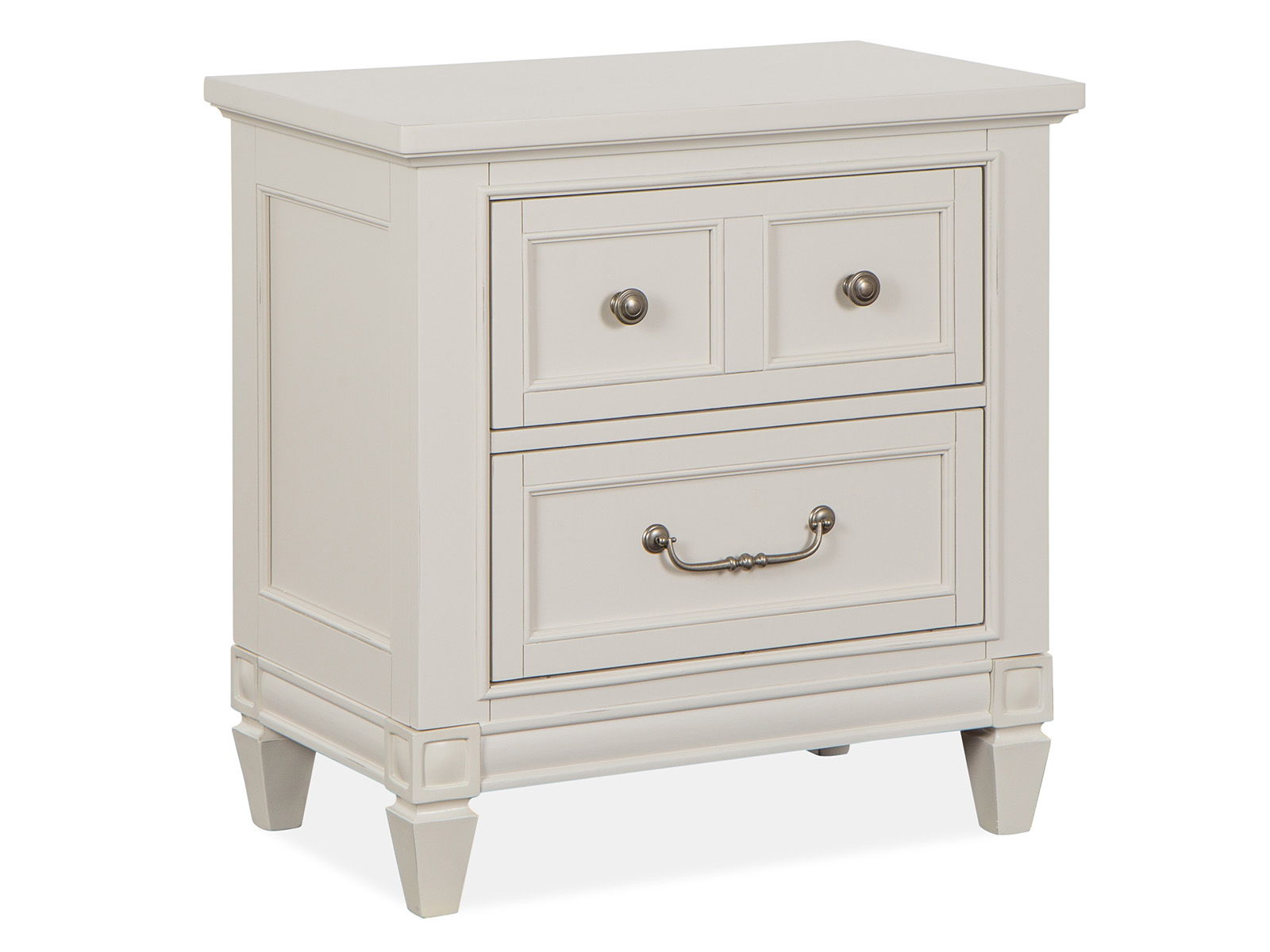Willowbrook - Drawer Nightstand - Egg Shell White With Slight Rub Through