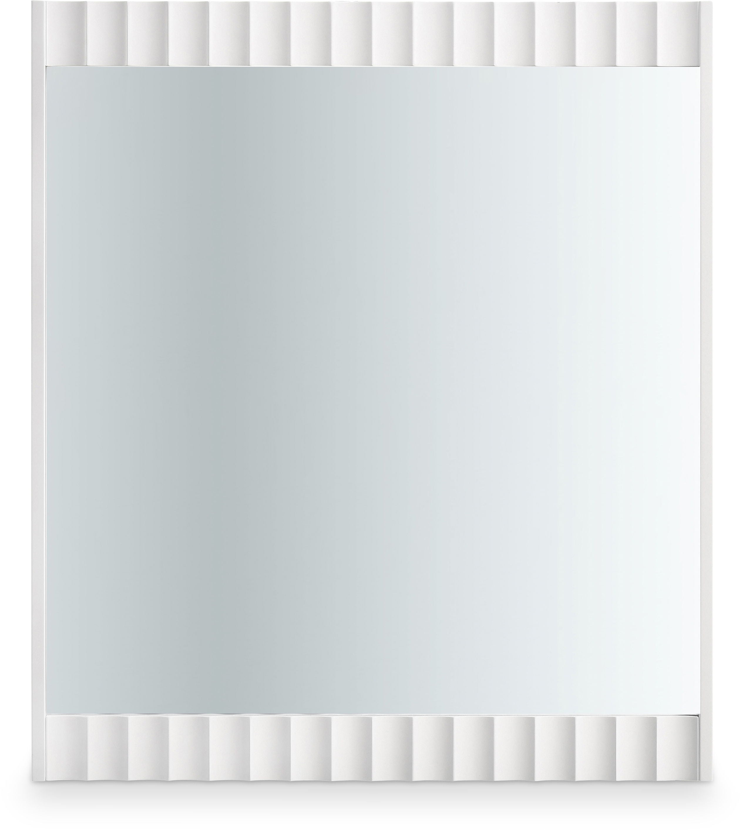 Modernist - Mirror With Stainless Steel Base - White