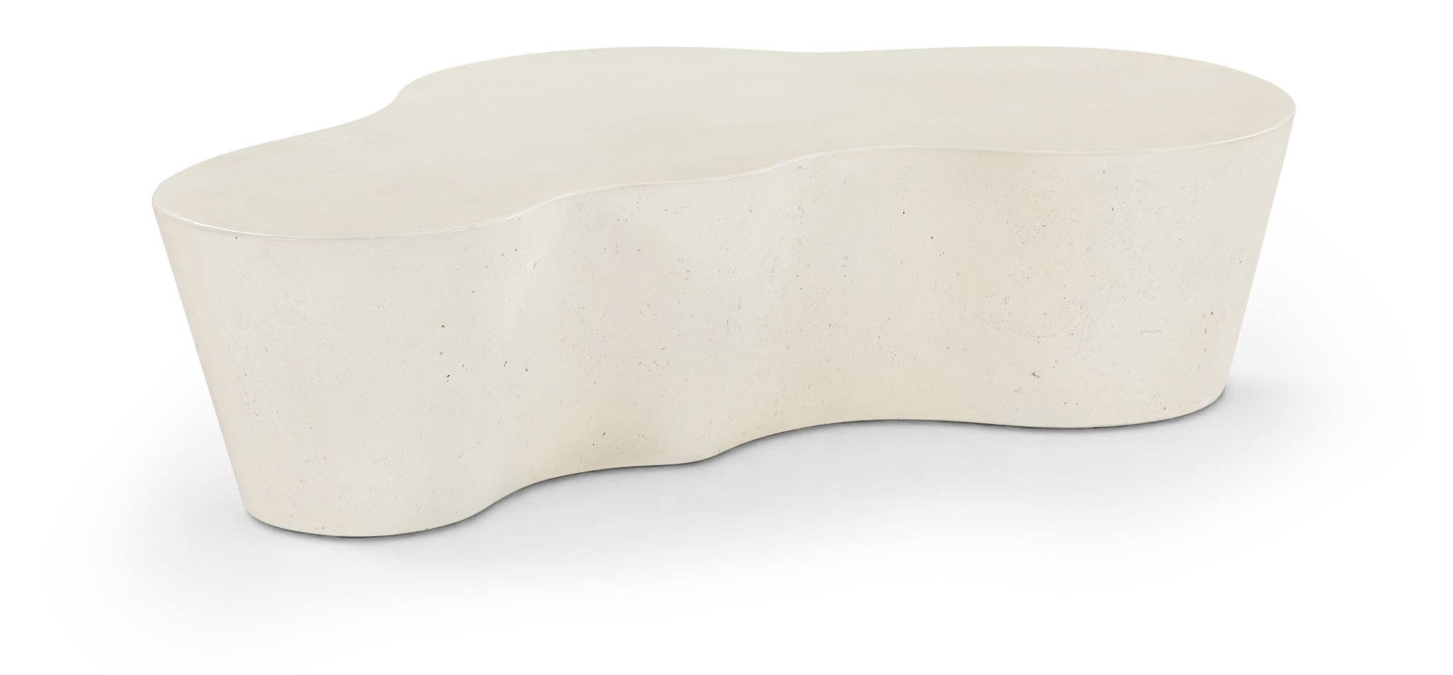 Monza - Concrete And Fiberglass Indoor / Outdoor Coffee Table - Cream