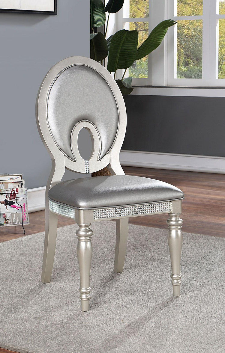 Furniture of America - Cathalina - Side Chair (Set of 2) - Silver - 5th Avenue Furniture