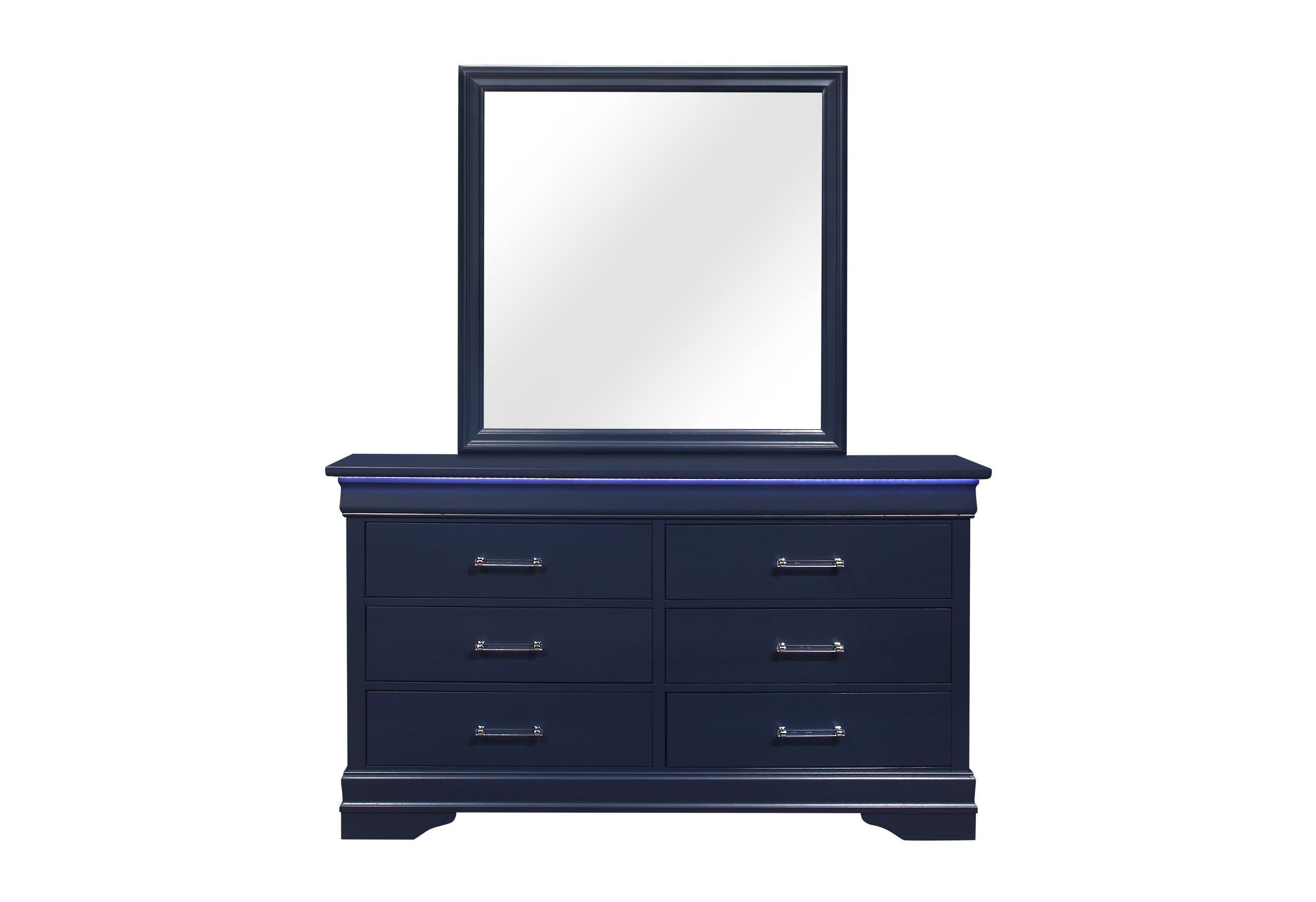Charlie Blue Twin Bed, Dresser, Mirror, & Nightstand Charlie Blue Twin Bed, Dresser, Mirror, & Nightstand