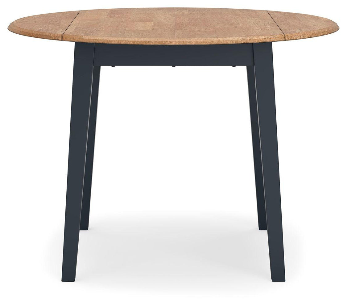 Signature Design by Ashley® - Gesthaven - Round Dining Room Drop Leaf Table - 5th Avenue Furniture