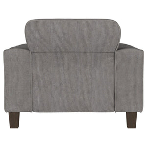 Coaster Fine Furniture - Deerhurst - Upholstered Tufted Track Arm Accent Chair - Charcoal - 5th Avenue Furniture