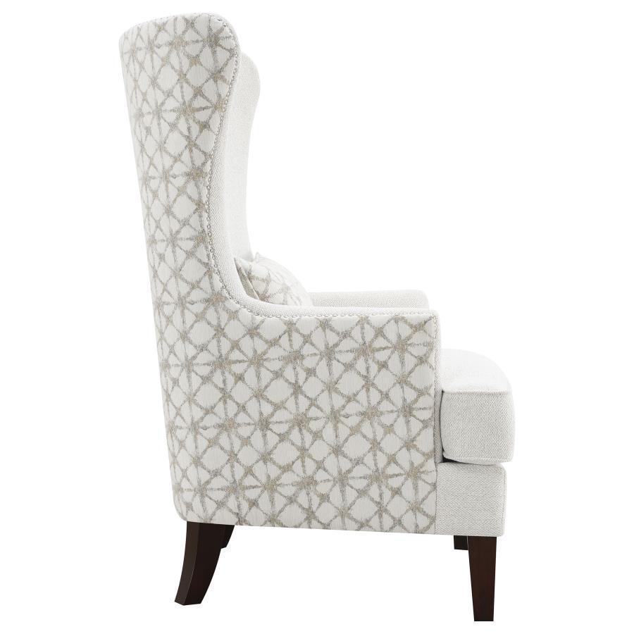 Coaster Fine Furniture - Pippin - Upholstered Wingback Accent Chair - Latte - 5th Avenue Furniture