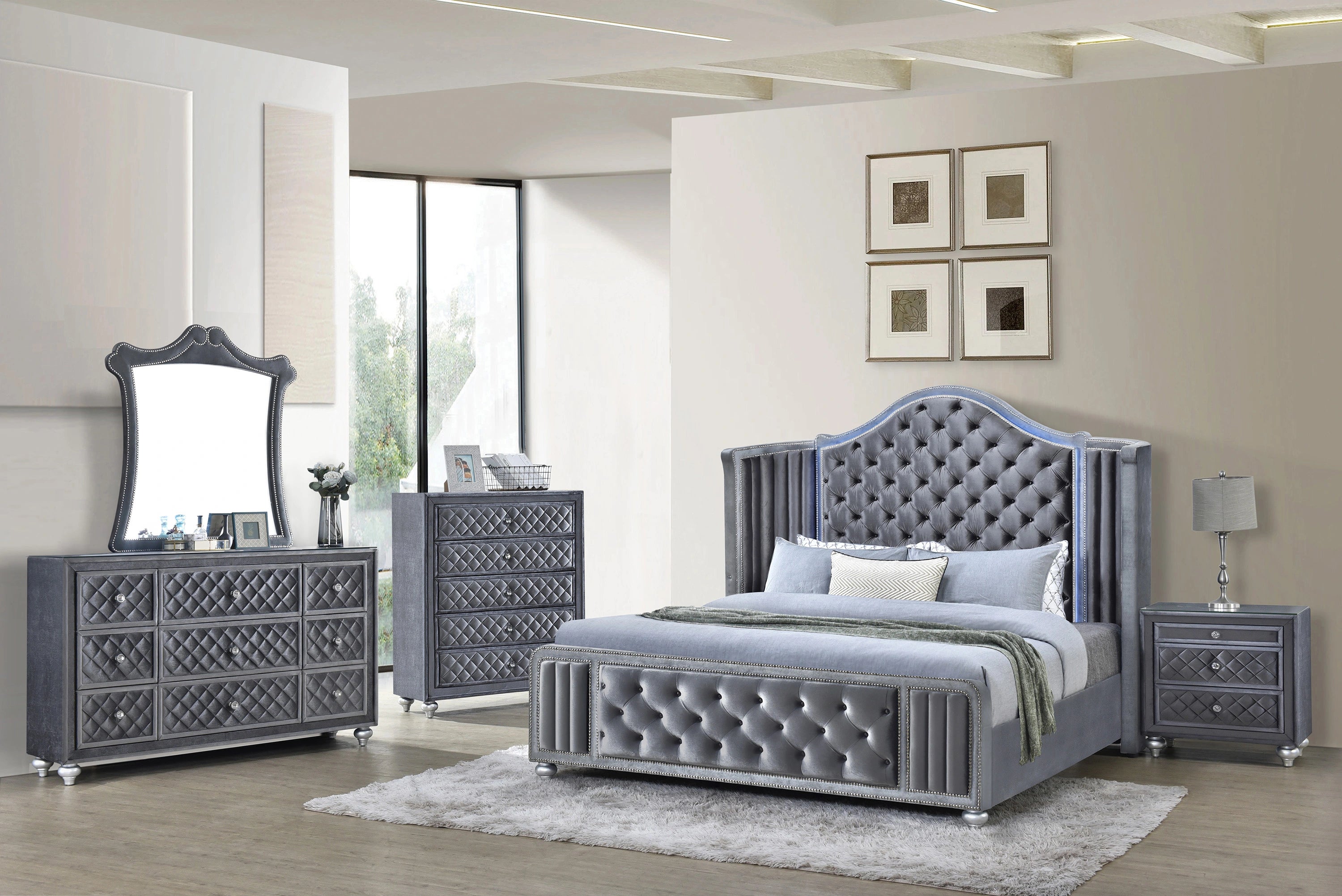 Cameo LED - 7pc Bedroom Set