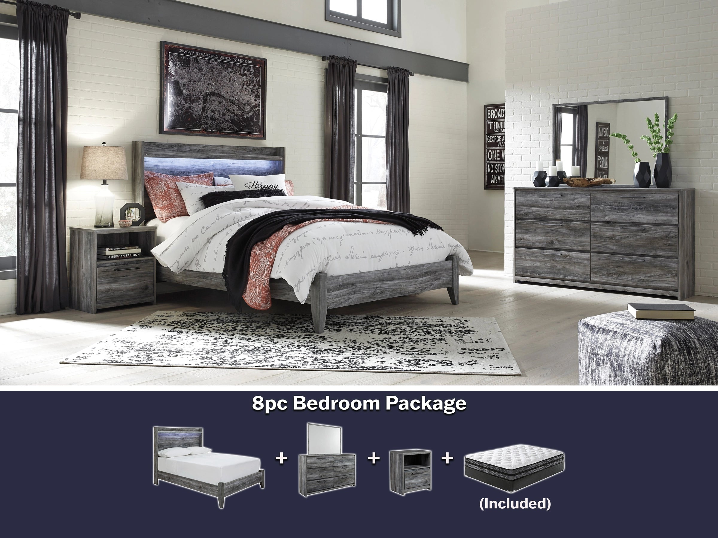 Baystorm 8pc Bedroom Package