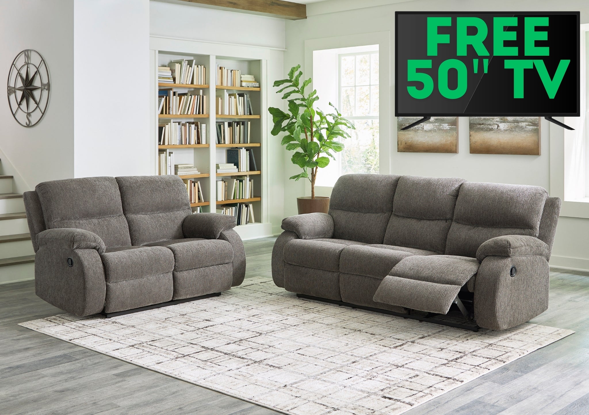 Scranto - Reclining Sofa & Loveseat - Brindle