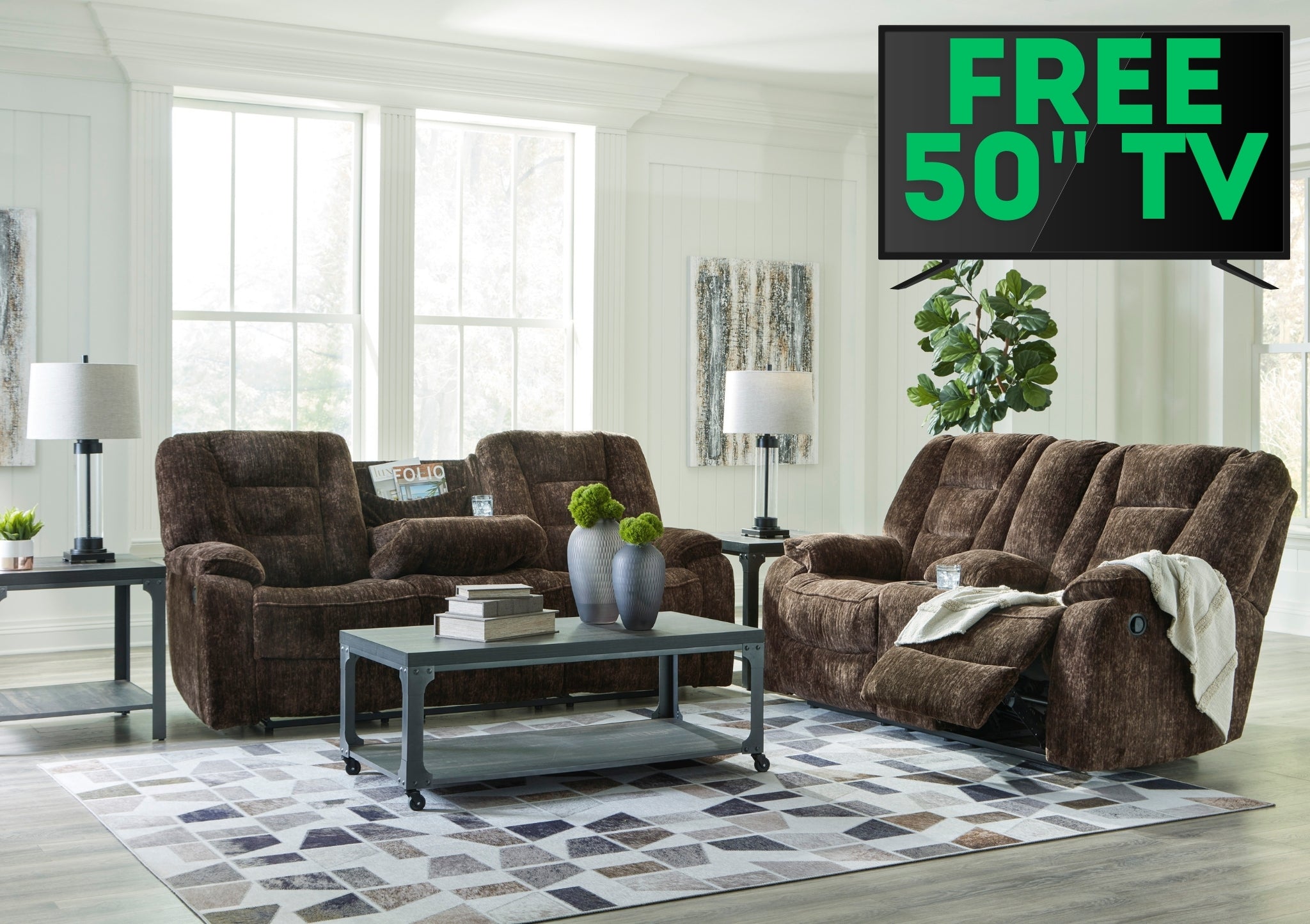 Soundwave - Reclining Sofa w/ Drop Down & Loveseat