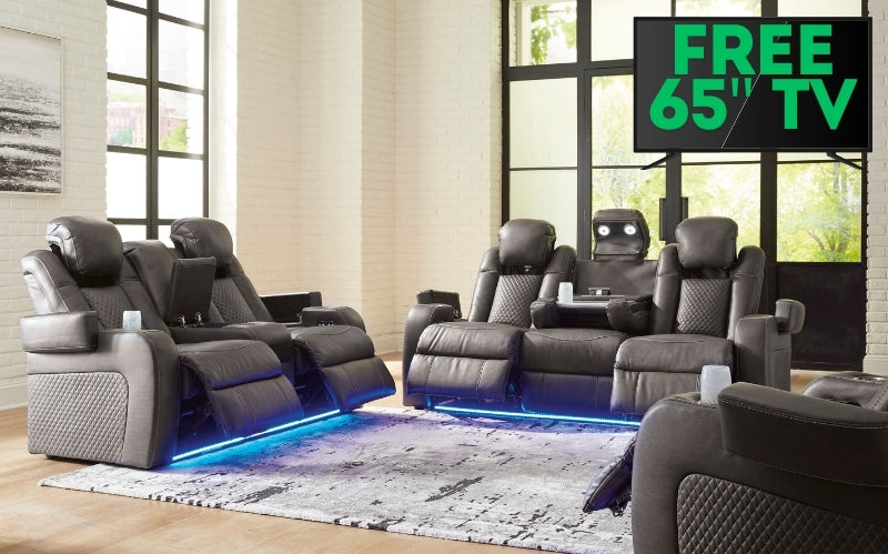 Fyne-dyme Shadow - Power Reclining Sofa & Loveseat