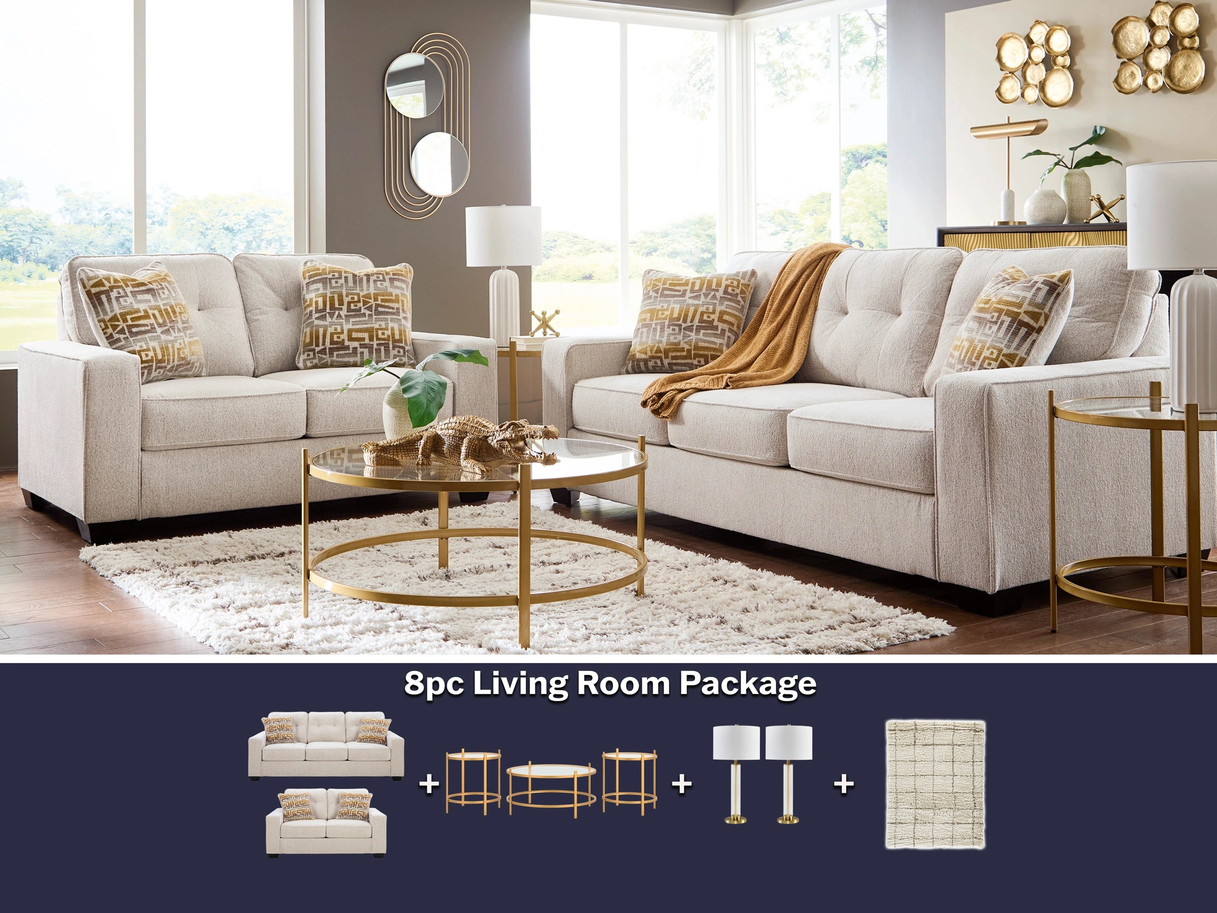 Larimer Stone 8pc Living Room Package