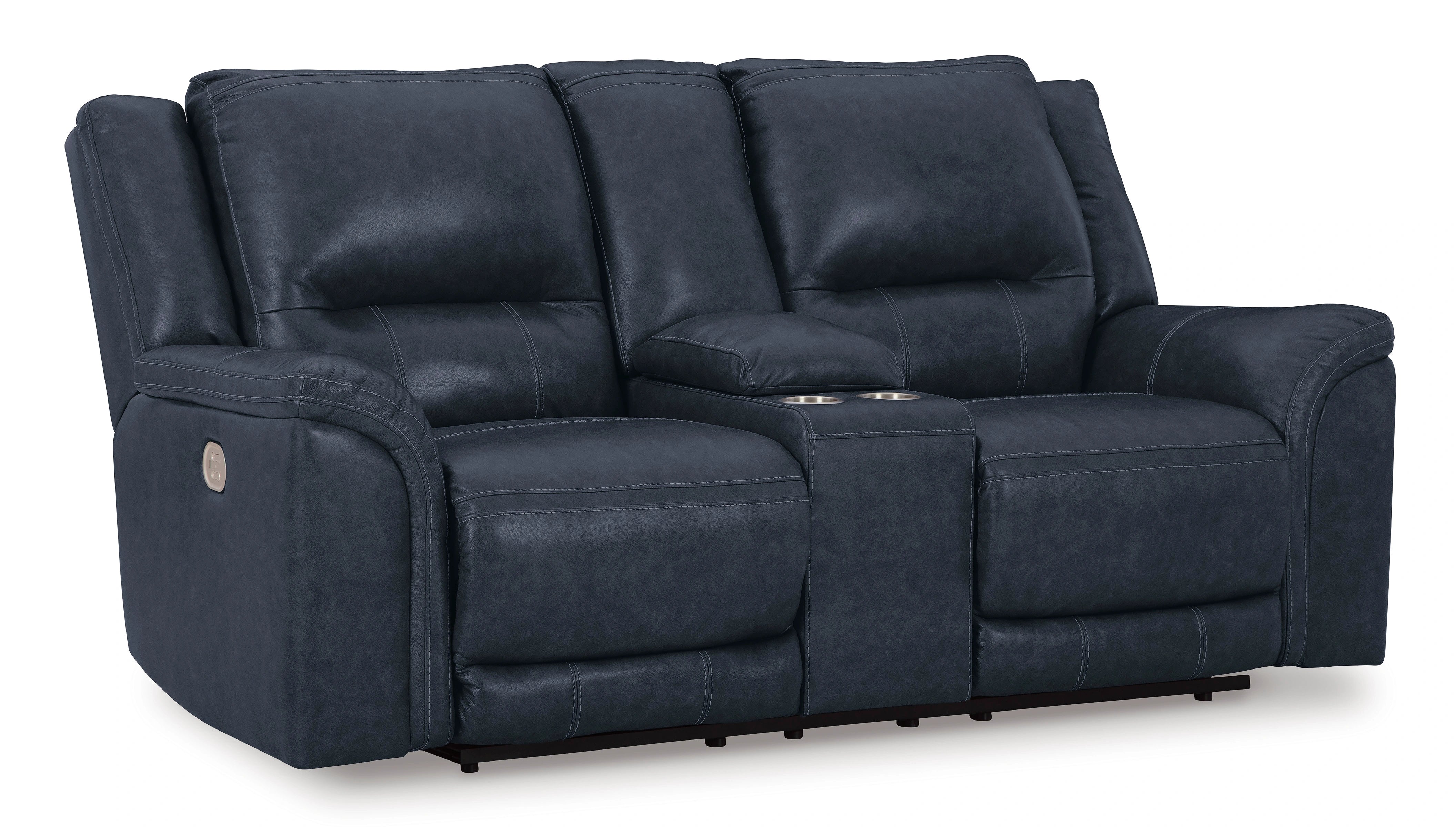 Trasimeno - Power Reclining Loveseat w/ Console - Ocean