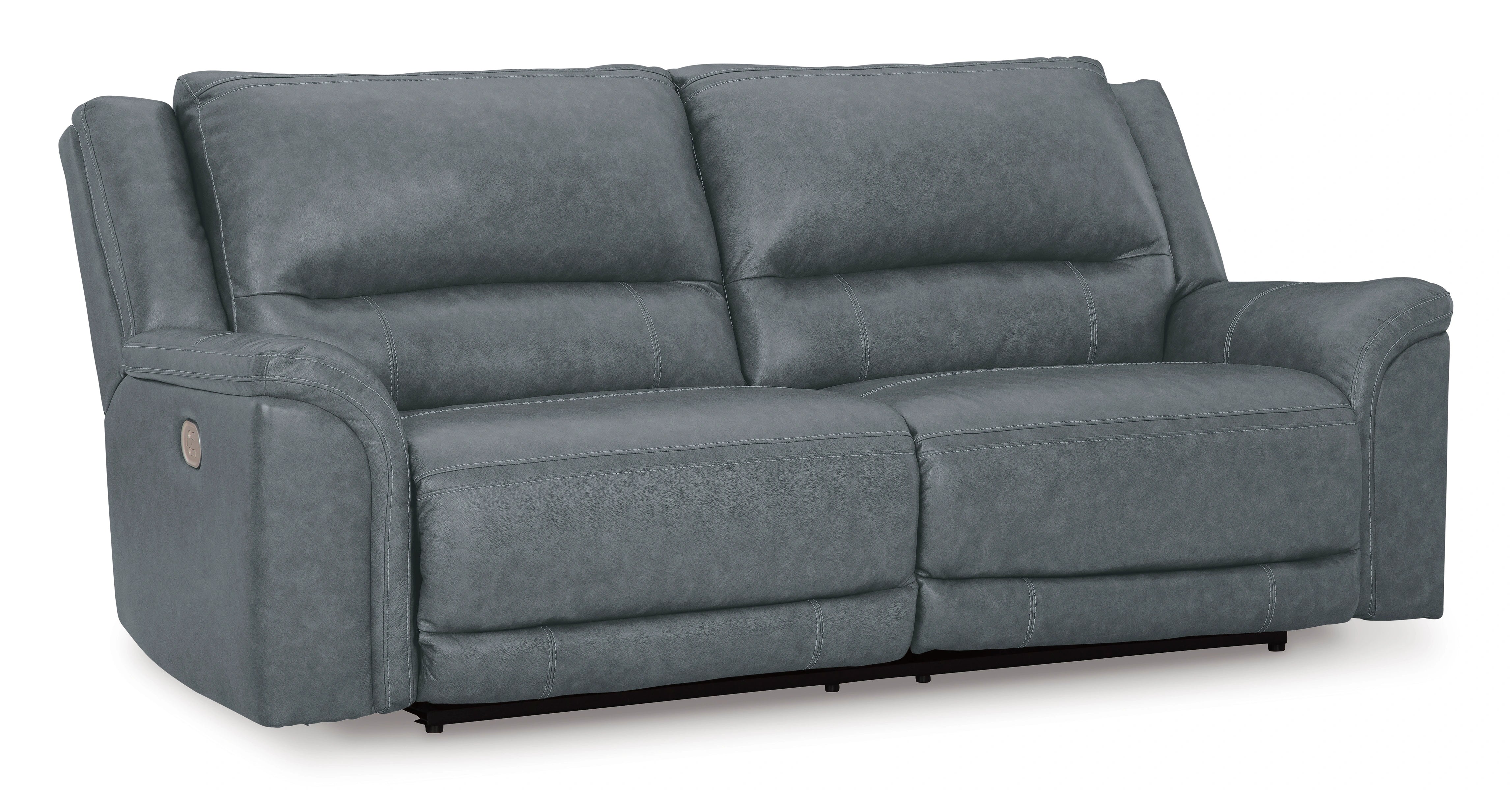 Trasimeno - Power Reclining Sofa w/ Adj Headrest - Steel