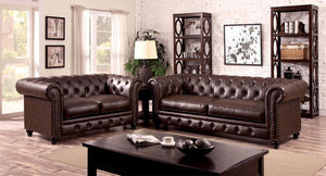 Furniture of America - Stanford - Loveseat - Brown - 5th Avenue Furniture
