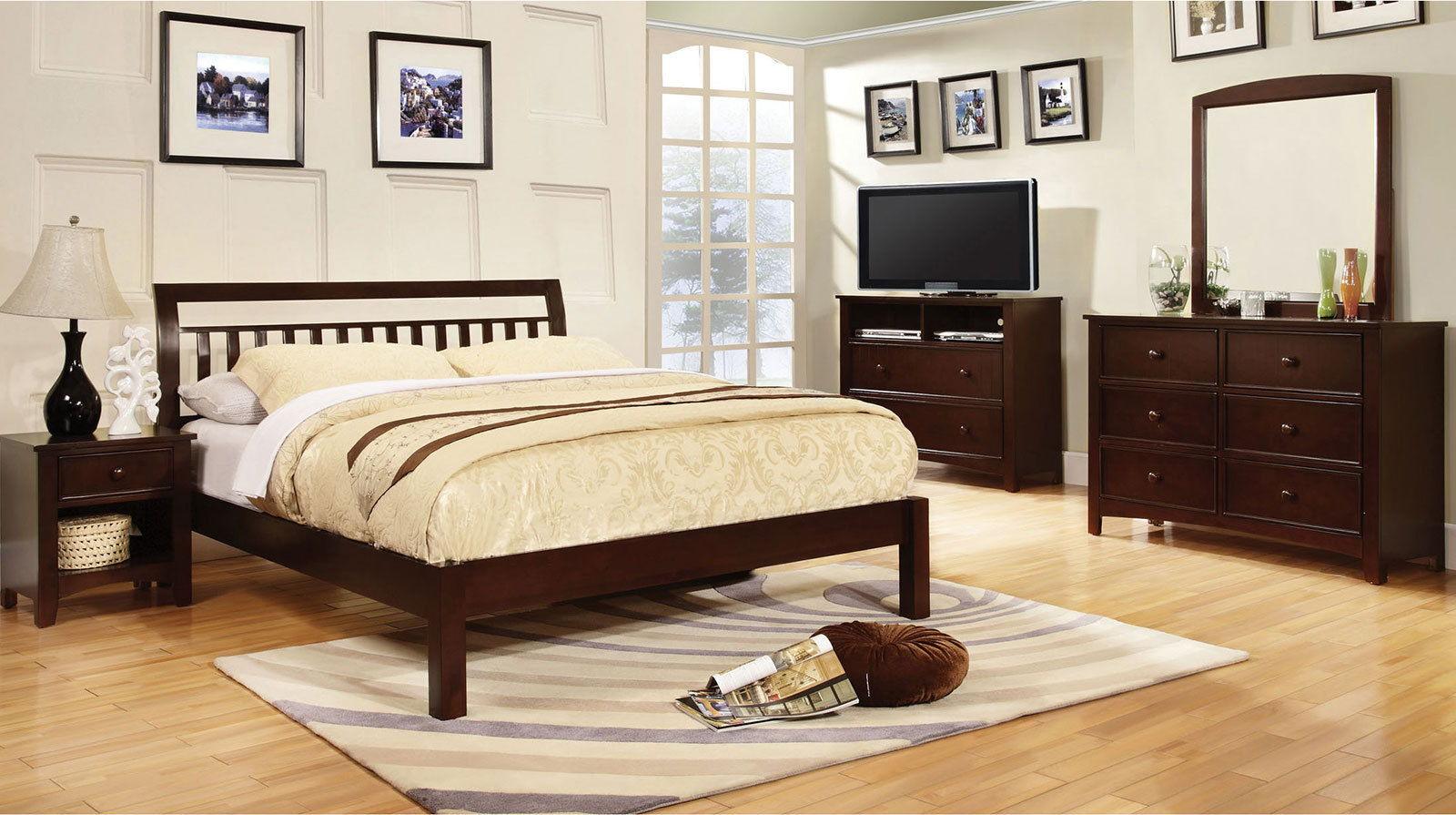 Furniture of America - Corry - California King Bed - Dark Walnut - 5th Avenue Furniture