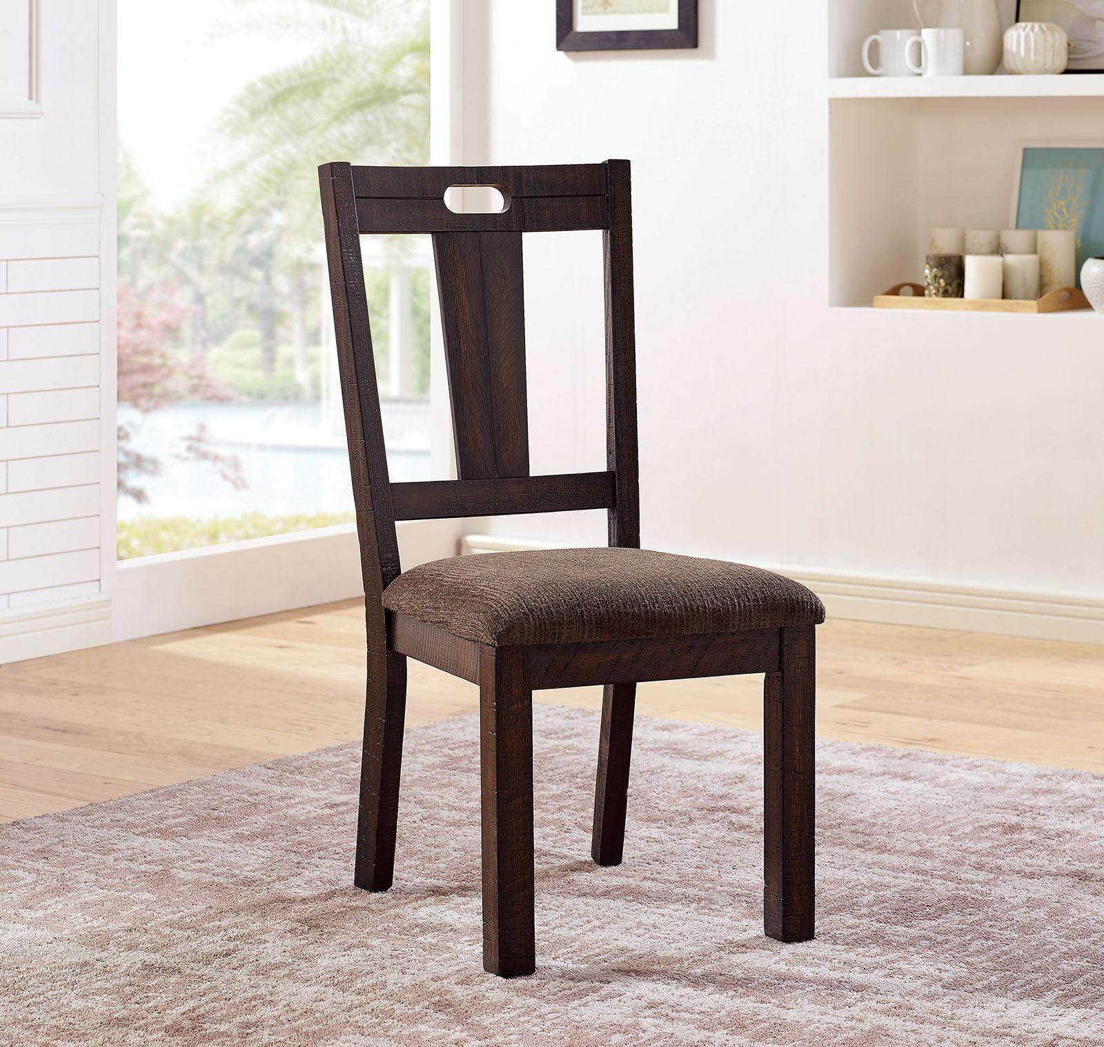 Furniture of America - Burton - Side Chair (Set of 2) - Walnut / Ash Brown - 5th Avenue Furniture