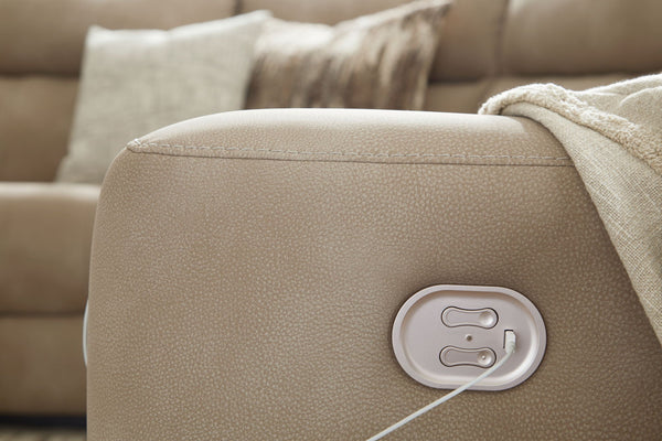 Next-Gen DuraPella Sand power controls and USB charging port close-up