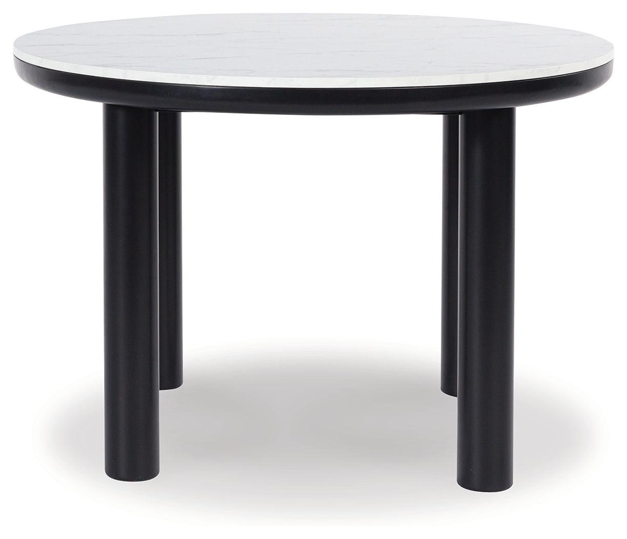 Signature Design by Ashley® - Xandrum - Black - Round Dining Room Table - 5th Avenue Furniture