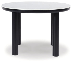 Signature Design by Ashley® - Xandrum - Black - Round Dining Room Table - 5th Avenue Furniture