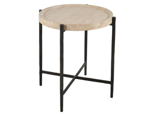 Universal Furniture - New Modern - Theron Round End Table - Beige - 5th Avenue Furniture