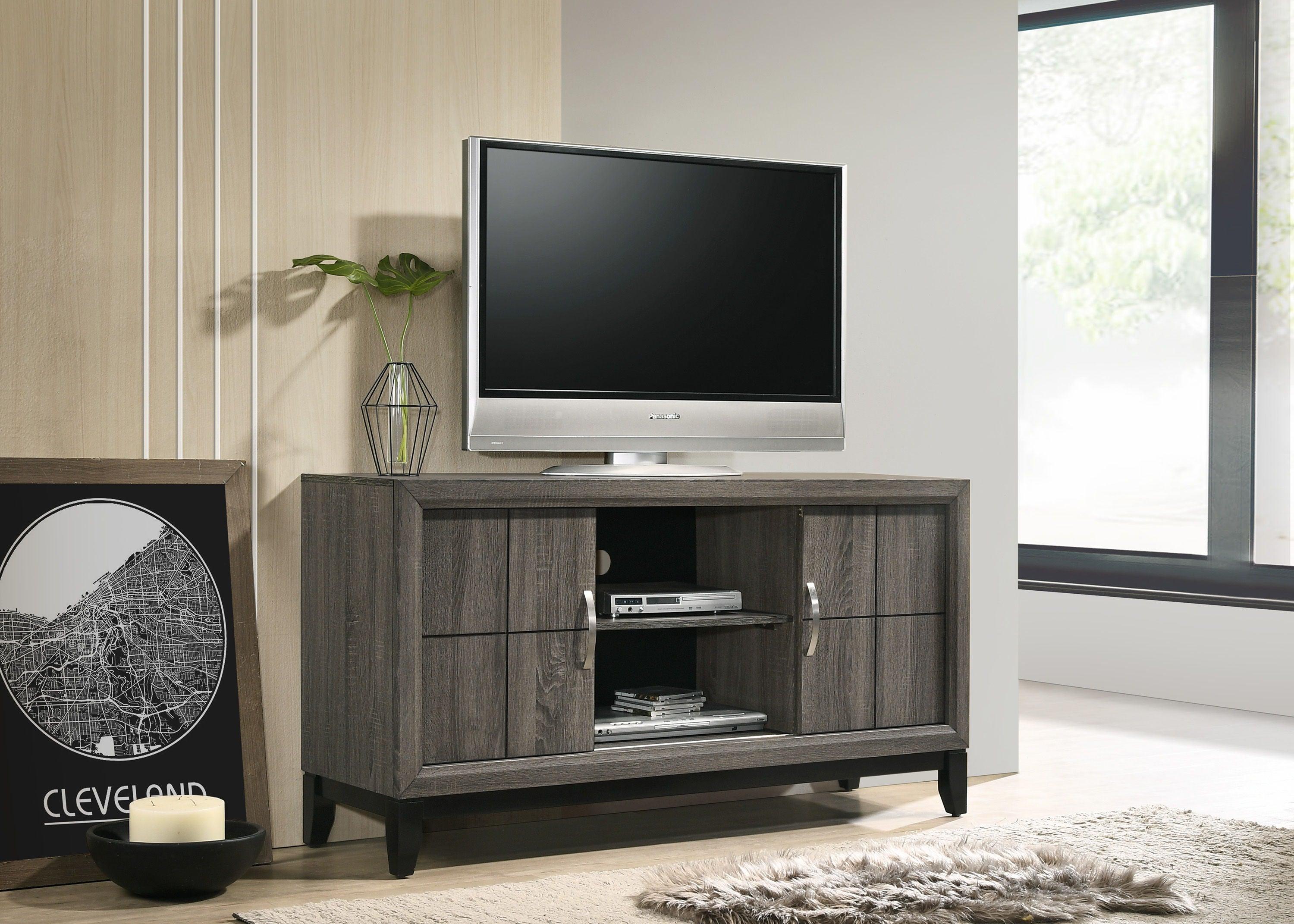Crown Mark - Akerson - Tv Stand - Gray - 5th Avenue Furniture