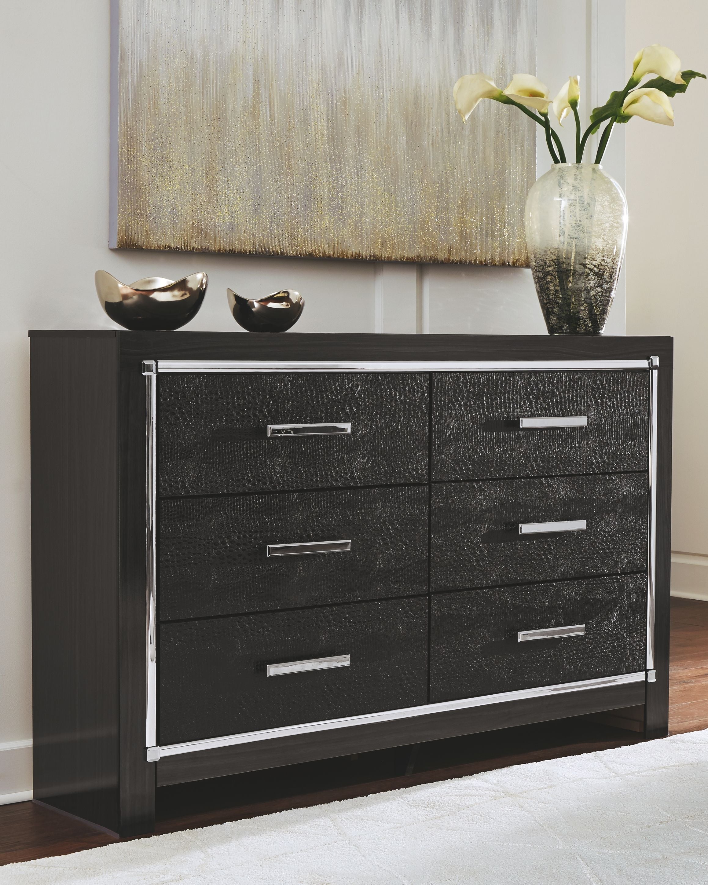 Kaydell - Glitter Panel Bedroom Set
