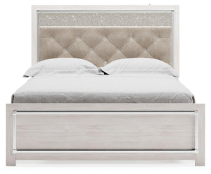 Signature Design by Ashley® - Altyra - White - Queen Panel Bed With Roll Slats - 5th Avenue Furniture