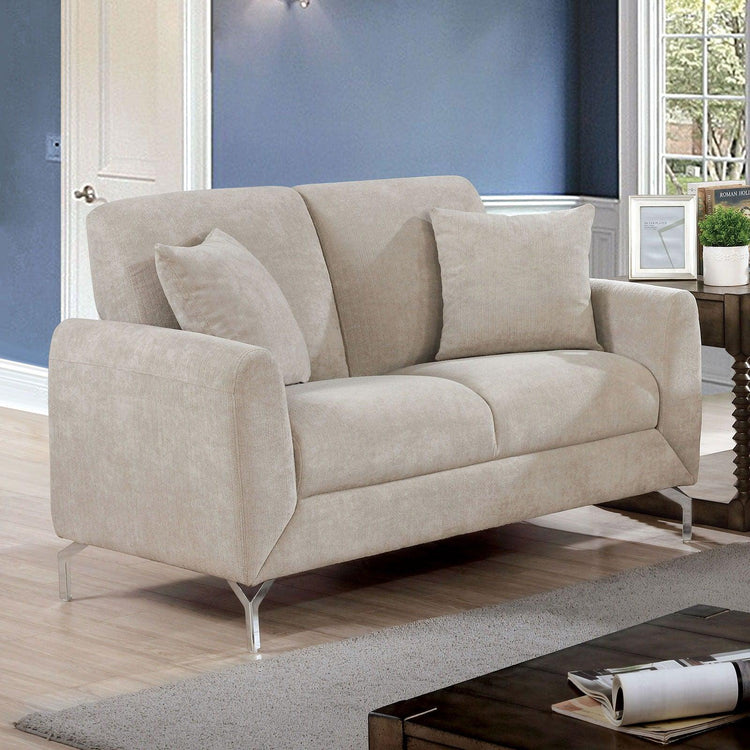 Furniture of America - Lauritz - Loveseat - Light Gray - 5th Avenue Furniture