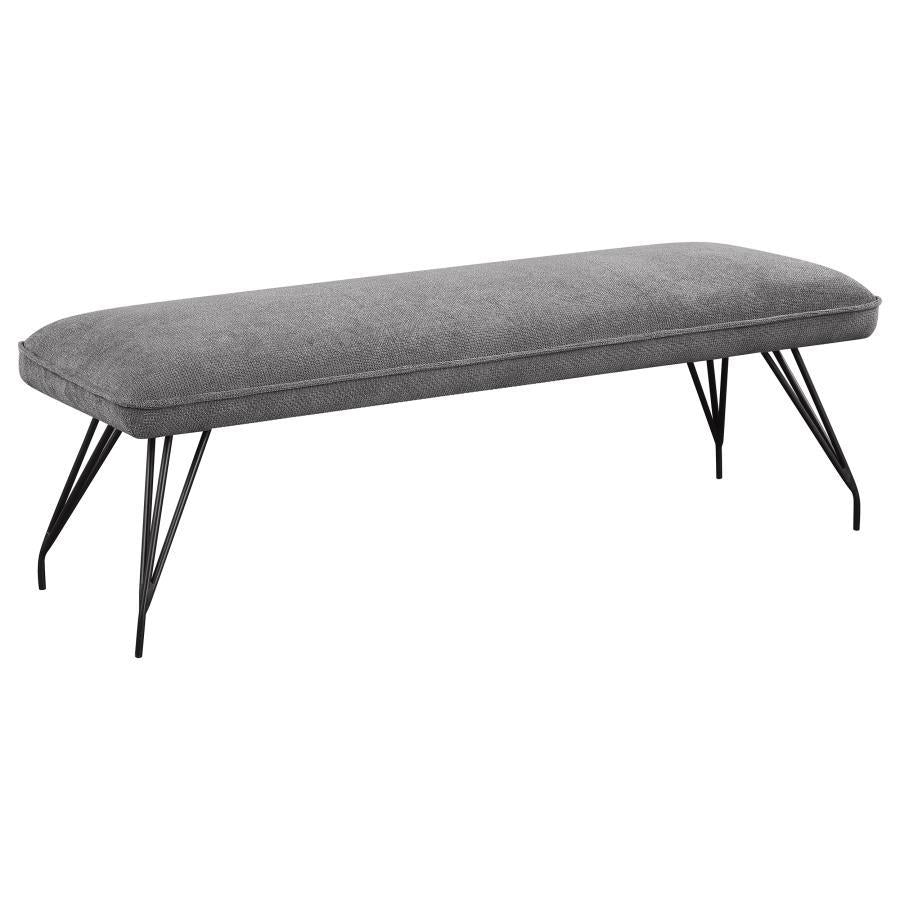 Dodson - Fabric Upholstered Dining Bench - Gray