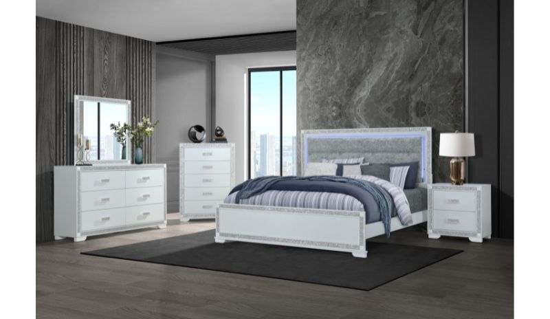 Soleil - 5 Piece Queen Bedroom Set - White