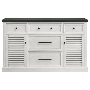 Coaster Fine Furniture - Aventine - 5-drawer Dining Sideboard Buffet Cabinet With Cabinet - Charcoal And Vintage Chalk - 5th Avenue Furniture