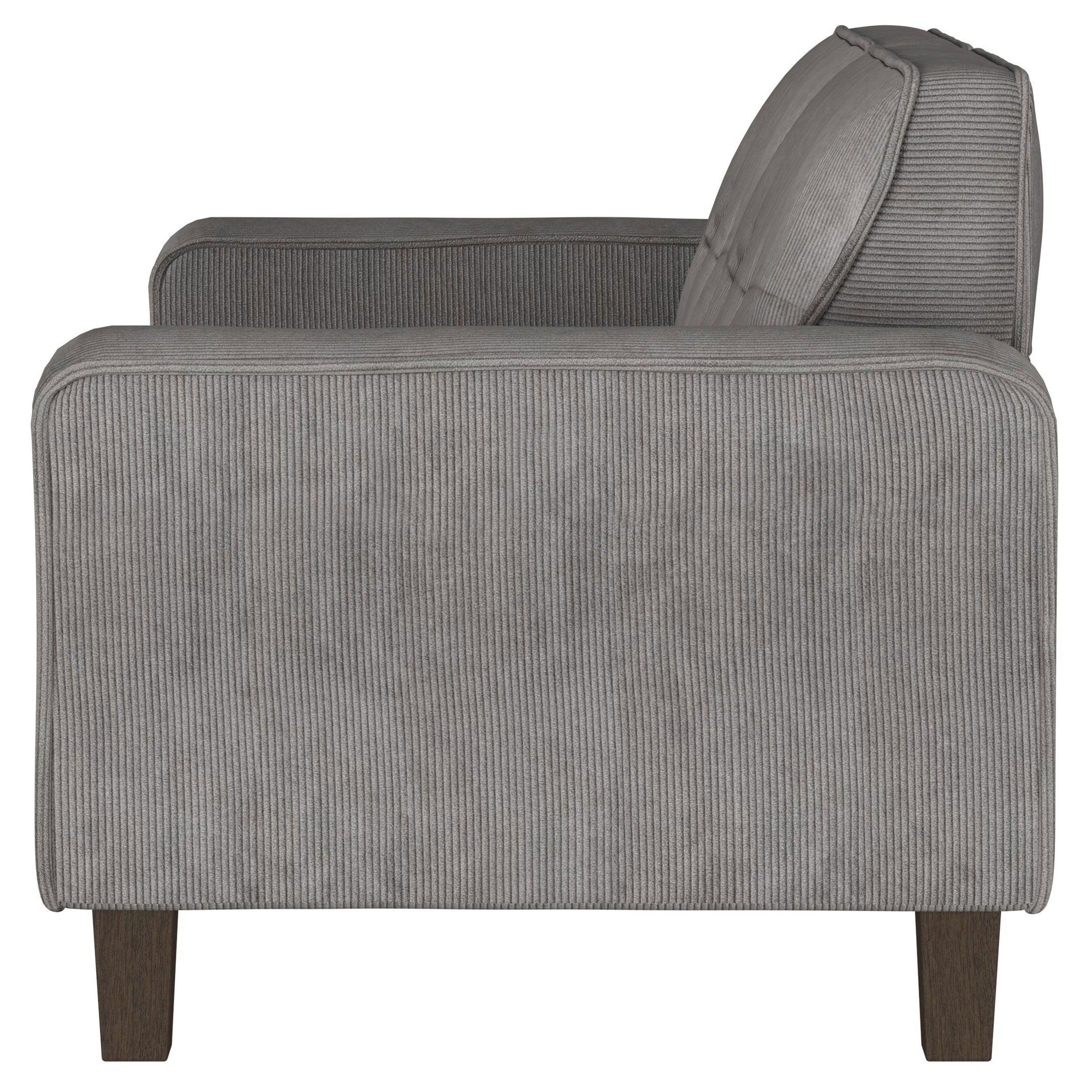 Coaster Fine Furniture - Deerhurst - Upholstered Tufted Track Arm Loveseat - Charcoal - 5th Avenue Furniture