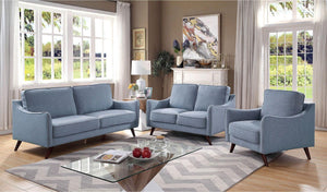 Furniture of America - Maxime - Sofa - Light Blue - 5th Avenue Furniture