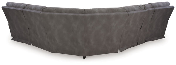 Next-Gen DuraPella Slate rear view of the 6-piece sectional