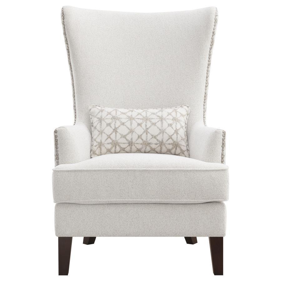 Coaster Fine Furniture - Pippin - Upholstered Wingback Accent Chair - Latte - 5th Avenue Furniture