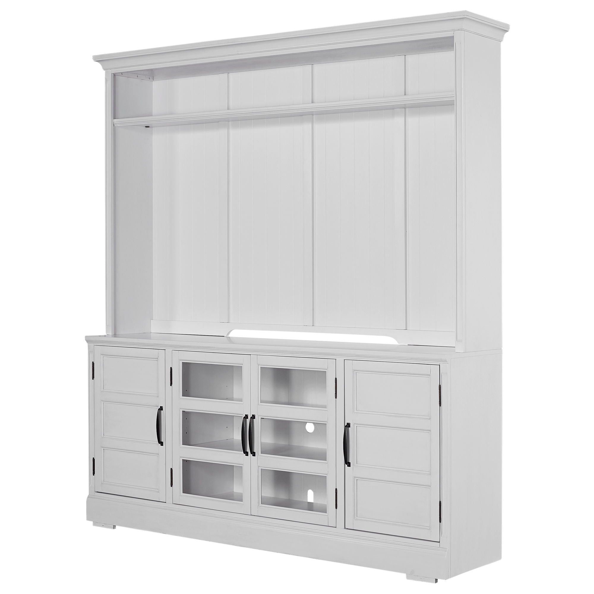 Shoreham - 76" TV Console With Hutch - Effortless White