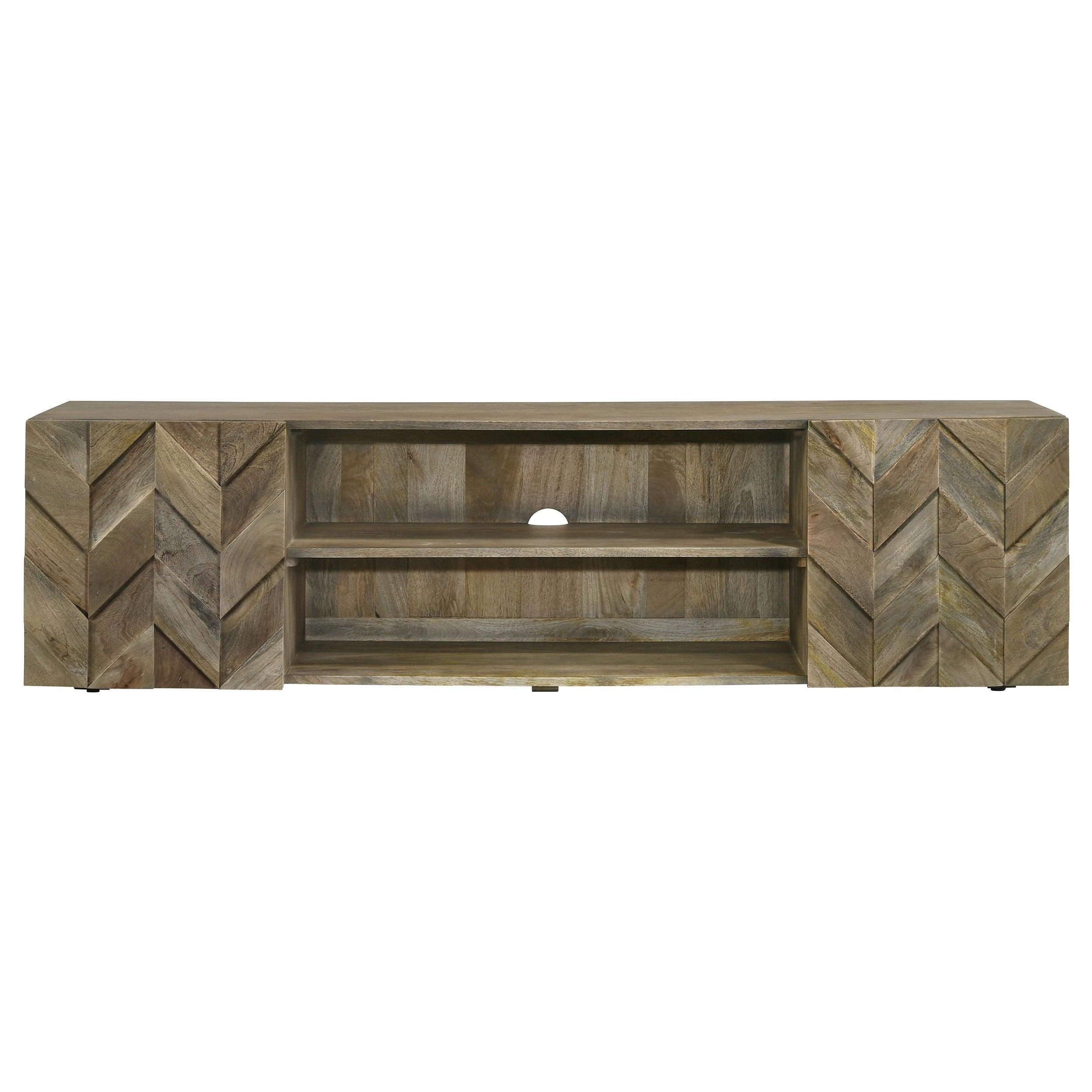 Coaster Fine Furniture - Keese - 2 Door TV Stand With Storage Shelves - Mango Brown - 5th Avenue Furniture