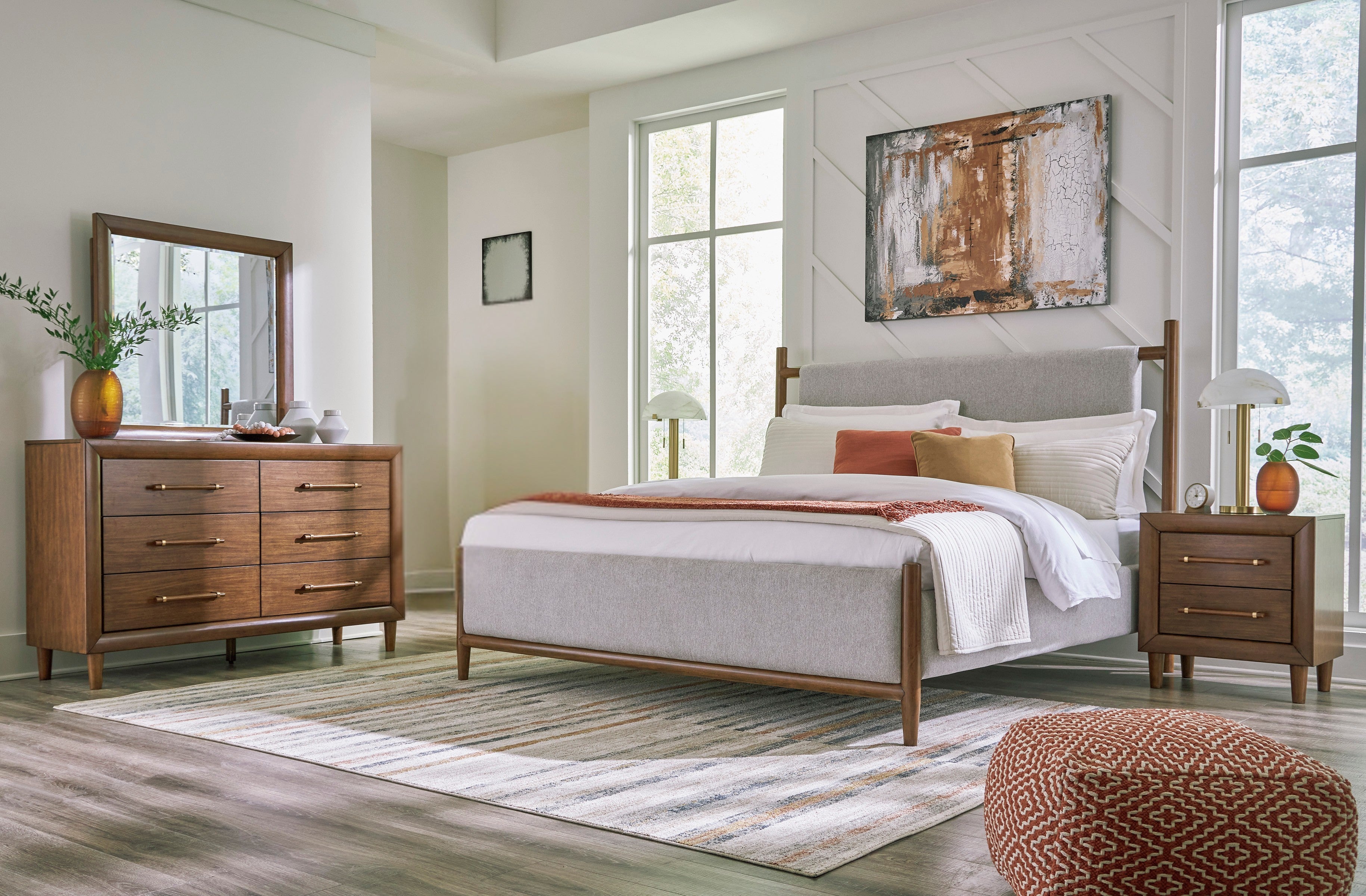 Lyncott - Upholstered 6pc Bedroom Set