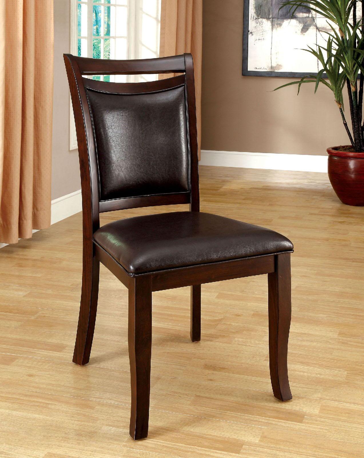 Furniture of America - Woodside - Side Chair (Set of 2) - Dark Cherry / Espresso - 5th Avenue Furniture