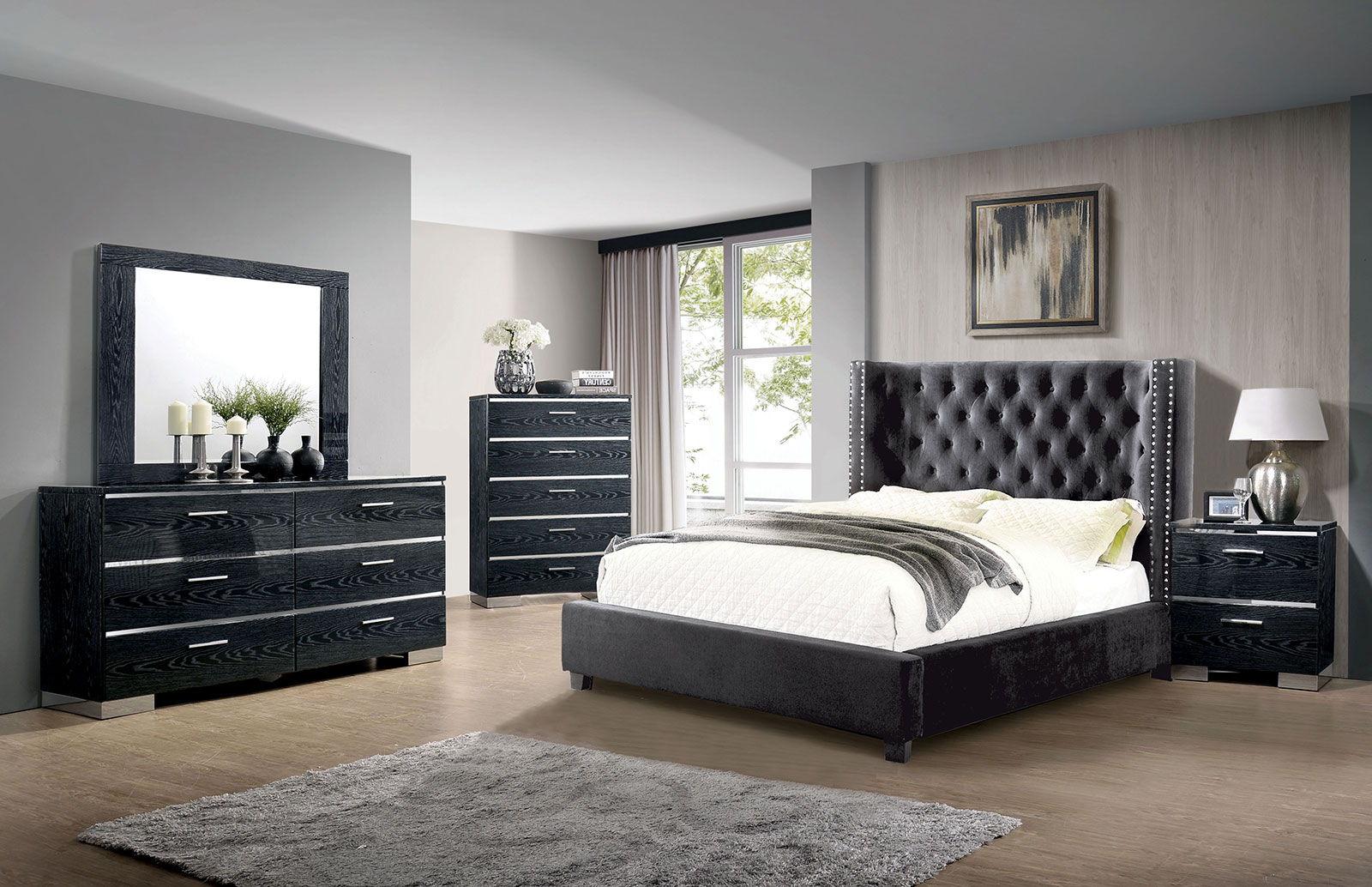 Furniture of America - Cayla - California King Bed - Black - 5th Avenue Furniture