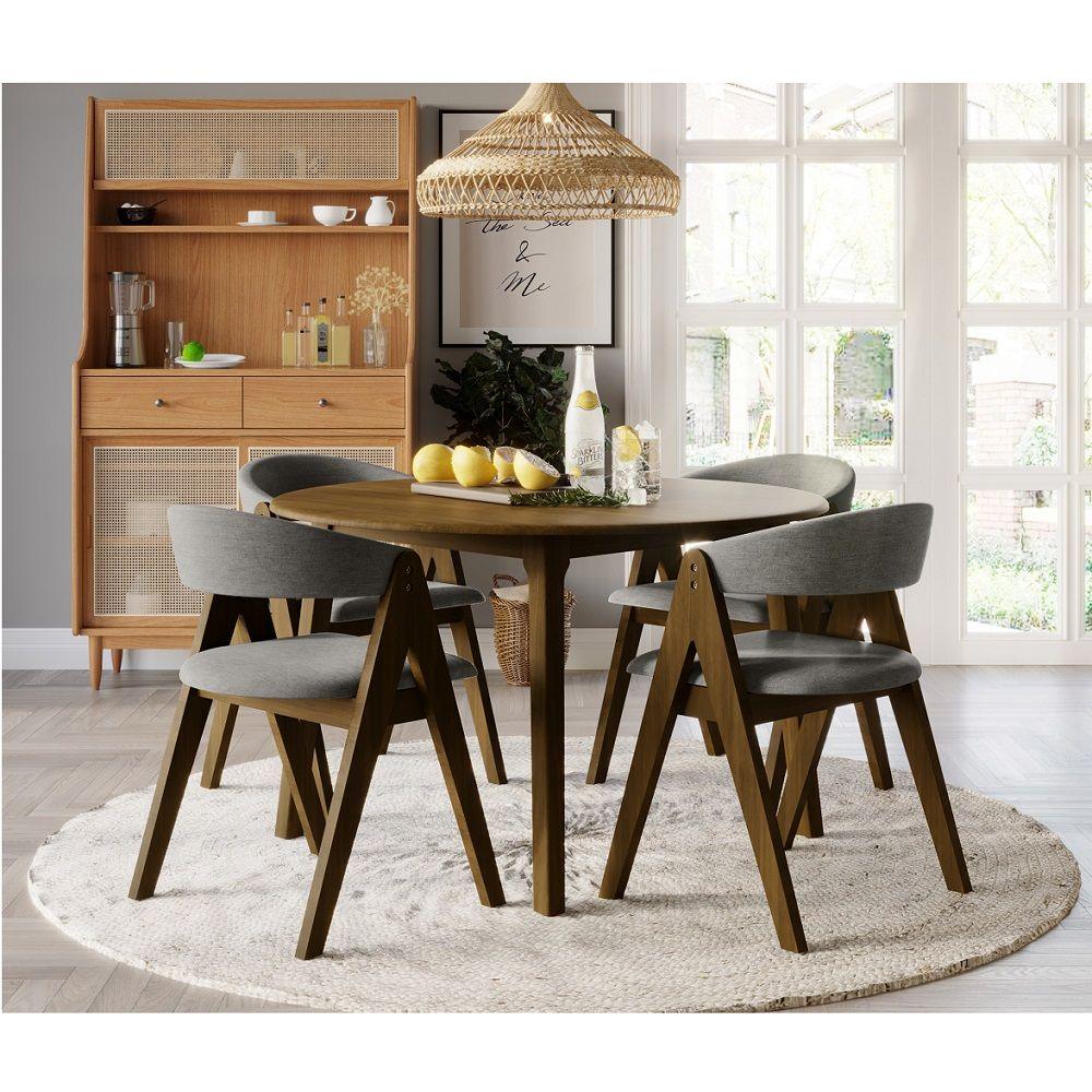 ACME - Keiki - Round Dining Table - Walnut - 5th Avenue Furniture