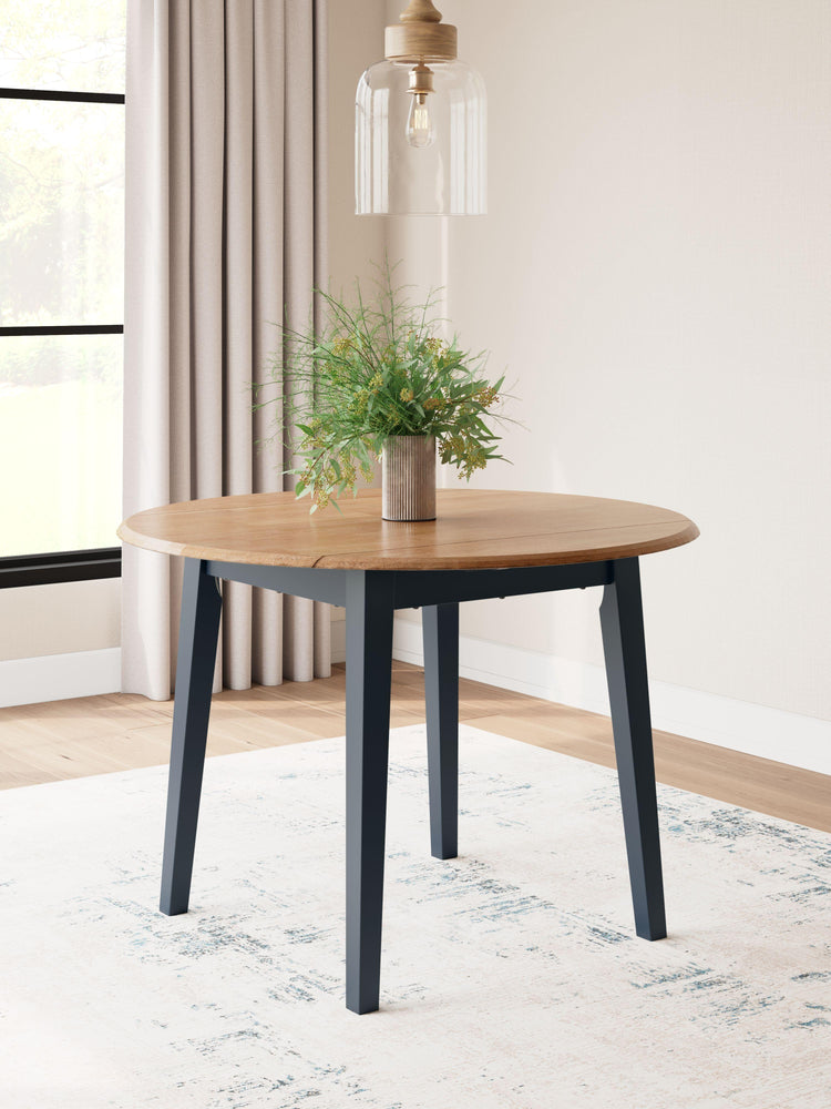 Signature Design by Ashley® - Gesthaven - Round Dining Room Drop Leaf Table - 5th Avenue Furniture