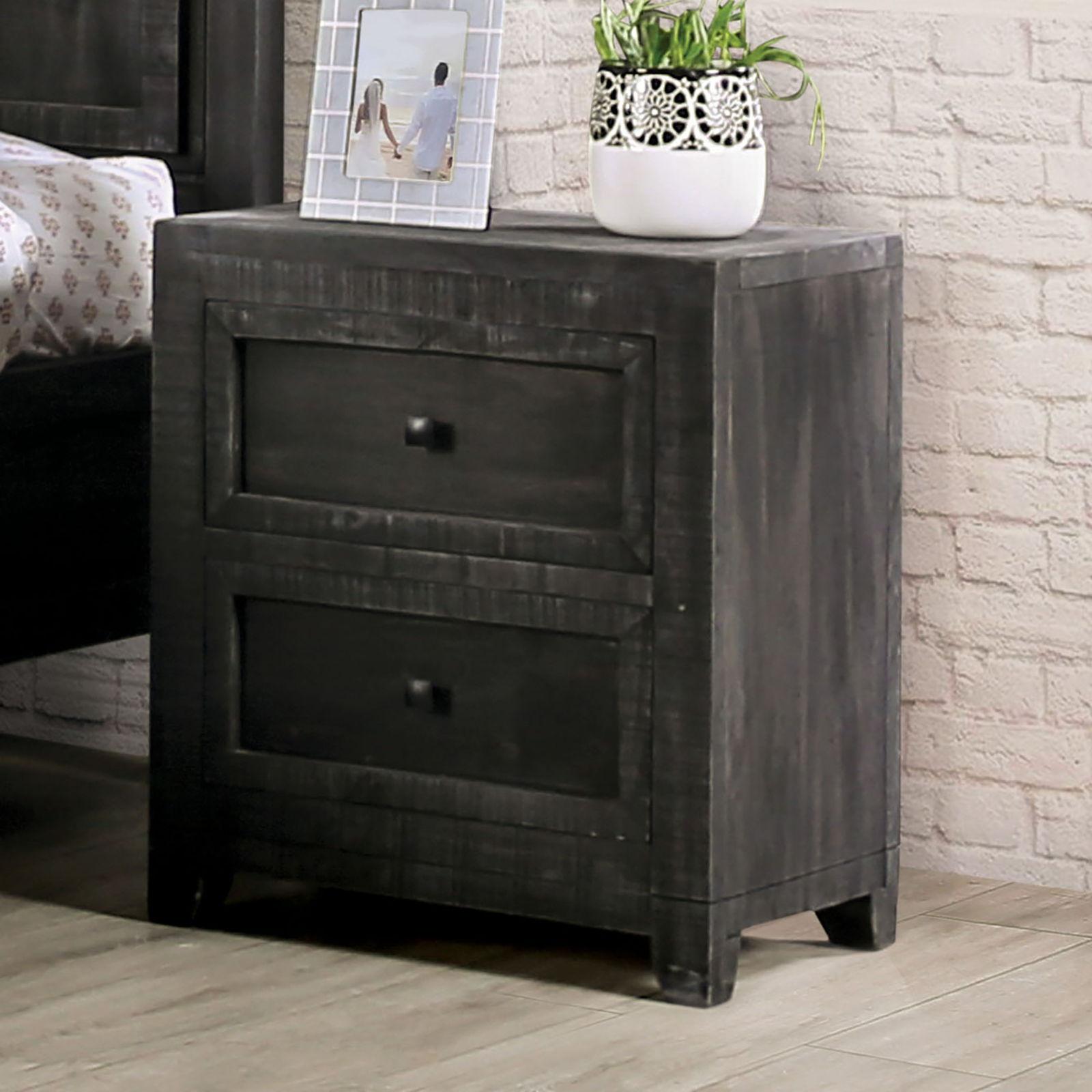 Furniture of America - Oakridge - Nightstand - Charcoal - 5th Avenue Furniture