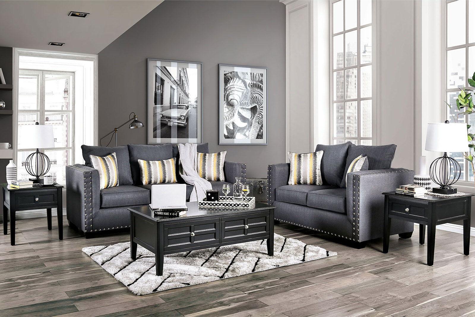 Furniture of America - Inkom - Loveseat - Slate - 5th Avenue Furniture