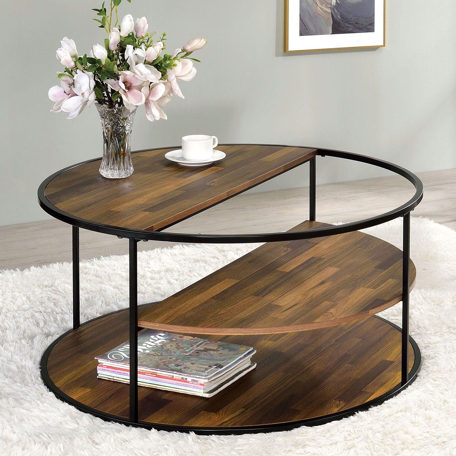 Furniture of America - Orrin - Coffee Table - Black / Walnut - 5th Avenue Furniture