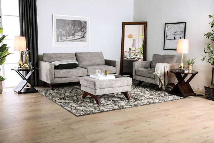 Furniture of America - Harlech - Ottoman - Gray - 5th Avenue Furniture